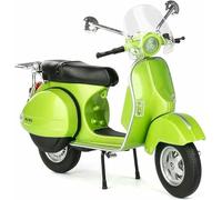 Moto pour Miniature MouléE sous Pression L'éPour Chelle 1:12 avec Effets Sonores Et Lumineux DéCoration IntéRieure Cadeau d'anniversaire pour Vespa Px125(Vert)