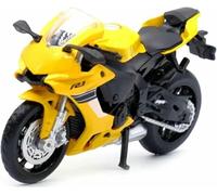 Moto pour Miniature pour Yamaha YZF-R1 Au 1/18 ModèLe RéDuit MéTal Moulé sous Pression pour Collectionneur Ou(Yellow)