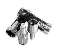 moto POUR Pour INTEGRA 700 750 Dc5 1993 1994 1995 1996 1997 Moto Antidérapant Poignée Bar Guidon Grip End Cover Cap Poignées extrémité du manche(Silver)