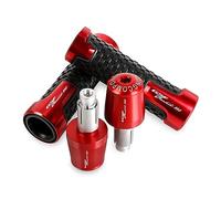 moto POUR SUZUKI GSF650BANDIT GSF 650 BANDIT 2005 2006-2010 Moto Guidon Antidérapant Guidon Poignée Fin Capuchon Poignées CNC extrémité du manche(Red red)