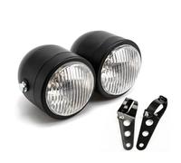 Moto Projecteur Spot Support De Phare Double Pour Bobber Softail Cafe Racer, Optique Avant