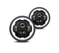 Moto Projecteurs LED Phare LED Rond De 7 Pouces avec Feux De Route Et Feux De Croisement Clignotants Ambrés pour Voitures Et Motos Étanche IP67(2pcs)