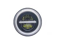 Moto Projecteurs LED pour Jeep pour Wrangler JK LJ CJ Phare LED pour Moto 1 Pièce 7 Pouces Feux De Route Croisement Clignotants DRL Phare Rond De 7 Pouces(Black 3)