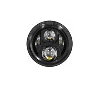Moto Projecteurs LED pour Jeep pour Wrangler JK LJ CJ Phare LED pour Moto 1 Pièce 7 Pouces Feux Route/Croisement Clignotants DRL Phare Rond De 7 Pouces(Black 4)