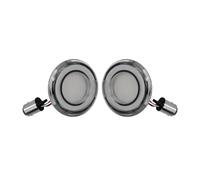 Moto Projecteurs LED pour Touring CVO pour Street Glide Road King Breakout Fat Boy Moto Indicateur LED Clignotant Feu Avant Clignotant(Turn Signal Light A)