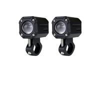 Moto Projecteurs LED Projecteur pour Moto Lentille Blanche Et Jaune Feux Route Et Croisement Feux Antibrouillard Phares Auxiliaires(2PCS Light with WIRE1)