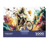 Moto Puzzle 1000 Pièces pour Soirée,Activité Ludique Entre Amis,Puzzle en Carton Recyclé,Cadeau Groupe 52x38cm/1000pcs