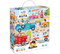 Moto puzzle 40 elementów. Auta Bright Junior Media