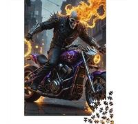 Moto Puzzle À 1000 Morceaux Papier Épais Ring Bike Rider Puzzle Familial Passionnés Casse-tête Parents-Enfants Compatible Plateau Loisirs Maison 38x26cm/1000pcs