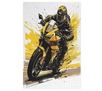 Moto Puzzle en Bois 1000 Pièces pour Adultes Et Enfants, Puzzles Impossible, Jeu De Patience Coloré, À Partir De 12 Ans 78×53cm