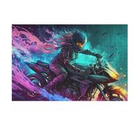 Moto Puzzle en Bois 1000 Pièces pour Adultes Et EnfFourmis, Puzzles Impossible, Jeu De Patience Coloré, À Partir De 12 Ans (75×50cm)