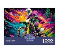 Moto Puzzle pour Adultes - 1000 Pièces De Qualité Supérieure - Le Défi des Puzzles Complexes : Le Cadeau Adultes Et 14+ 52x38cm/1000pcs