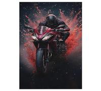 Moto Puzzles Adulte 300 Pieces Cadeau Famille Puzzle Classique 3D EnfantsJouet en Bois Cadeau Unique 42×30cm