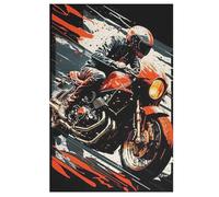 Moto Puzzles en Bois 1000 Pièces Adultes, Poster Jigsaw Puzzle, Design Unique Jouet Éducatif pour Adolescents Et Enfants 78×53cm