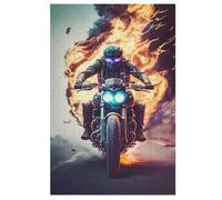 Moto Puzzles en Bois 1000 Pièces Adultes, Poster Jigsaw Puzzle, Design Unique Jouet Éducatif pour Adolescents Et Enfants 78×53cm