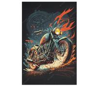 Moto Puzzles en Bois 1000 Pièces Adultes, Poster Jigsaw Puzzle, Design Unique Jouet Éducatif pour Adolescents Et Enfants 78×53cm