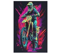 Moto Puzzles en Bois 1000 Pièces pour Adultes, Poster Jigsaw Puzzle, Design Unique Jouet Éducatif pour Adolescents Et Enfants Idée Cadeau （78×53cm）