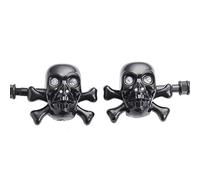 Moto Refit Rétro Universel Crâne 12V LED Clignotants Feux Indicateurs Bobber Cafe Racer Old School Touring Offroad (Noir)