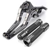Moto Réglable Pliable Frein Poignée de Levier Poignée de la Main pour Suzuki GSR 600 2006 2006 2006 2009 2010 2011 Frein Embrayage Leviers (Couleur : Titanium, Size : Brake Clutch Grip)