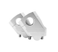 Moto Rehausseur de Guidon 1 Paire de Supports de Guidon de Moto universels, 28 mm (1 1/8"), 22 mm (7/8") Guidon Moto Pinces Riser(22mm Silver)