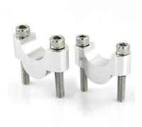 Moto Rehausseur de Guidon 1 Paire de Supports de Guidon de Moto universels, 28 mm (1 1/8"), 22 mm (7/8") Guidon Moto Pinces Riser(Silver Riser 20mm)