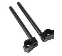 Moto Rehausseur de Guidon Guidon de Moto Universel réglable de Course, 31 32 35 36 37 39 41 45 48 50 51 mm, à Clipser sur Le Tube de Fourche Guidon Moto Pinces Riser(Black 48mm)