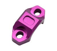 Moto Rehausseur de Guidon Interrupteur d'arrêt et démarrage Universel CNC 22 mm pour Guidon Frein Embrayage Barre rotative Fixation par Pince Guidon Moto Pinces Riser(Purple)