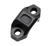 Moto Rehausseur de Guidon Interrupteur d'arrêt et démarrage Universel CNC 22 mm pour Guidon Frein Embrayage Barre rotative Fixation par Pince Guidon Moto Pinces Riser(Noir)