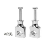 Moto Rehausseur de Guidon Lot de 2 rehausseurs de Guidon de Moto en Aluminium, 22 mm, 25 mm, pour Springer, Bobber, Chopper, Guidon de 22 mm Guidon Moto Pinces Riser(A25Chrome)