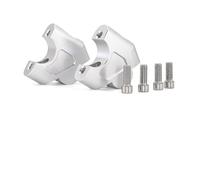 Moto Rehausseur de Guidon Rehausseur de Guidon pour CB650R 2019 2020 2021 2022 2023 2024 2025 Guidon Moto Pinces Riser(Argent)