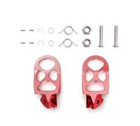 Moto Repose-Pieds Kit De Pédales De Moto 7075 Support De Pédale En Alliage D'aluminium Pour Véhicule Électrique Tout-terrain Pour Segway Pour Sur-ron Cale Pied Moto(Rouge)