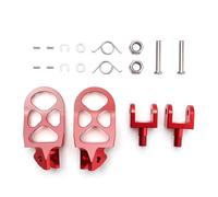 Moto Repose-Pieds Kit De Pédales De Moto 7075 Support De Pédale En Alliage D'aluminium Pour Véhicule Électrique Tout-terrain Pour Segway Pour Sur-ron Cale Pied Moto(Red W Bracket)