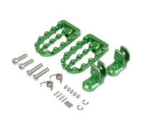 Moto Repose-Pieds Repose-pieds Moto En Aluminium CNC, Réglage À 360 ° Pédales Repose-pieds Pour KAWASAKI Pour KLR650 Pour KLR 650 1987-2018 2017 2016 2015 2014 Cale Pied Moto(VERT)