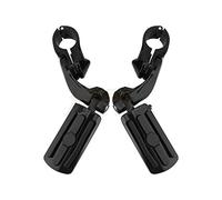 Moto Repose-Pieds Universel Moto Moteur Garde Repose-Pieds Autoroute Barre Repose-Pieds Pédale Repose-Pieds Courts Repose-Pieds Pinces 32mm 1-1/4" Repose-Pieds Pédale(Le Noir)