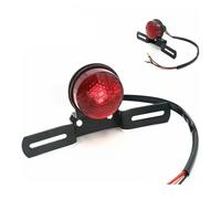 Moto Rétro Rouge pour Suzuki pour Chopper pour Bobber Feu Stop Arrière avec Support De Plaque D'immatriculation Support de Plaque d'immatriculation de Moto
