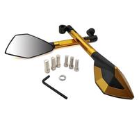 moto retroviseur guidon Pour Hornet 250 CB 600F Pour CBF600 Pour CBR600F CB919 Pour VTX1300 Moto Rétroviseurs Barre Latérale Réglable Vue Arrière(Golden)
