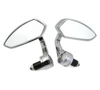 moto retroviseur guidon Pour Kawasaki Pour Tout 7/8" Ou 1" Diamètre De La Poignée : Environ Moto Électrique Rétroviseurs Aile(Silver)