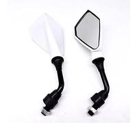 Moto Retroviseur Rétroviseurs Guidon Vélo Et Moto Pièces Rechange pour Vélo Scooter Rétroviseur Recul Accessoires Modifiés Moto Miroirs(Couleur:Blanc)