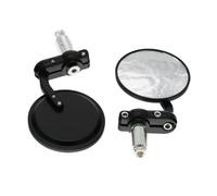 Moto Rétroviseurs 1 paire de rétroviseurs universels pour moto, en aluminium noir, 22 mm, pour guidon, rétroviseurs latéraux, accessoires pour moteur