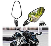 Moto Rétroviseurs Latéraux 7/8 "22mm Alliage d'Aluminium Guidon Rétroviseurs pour vélo de Sport Scooter Cruiser(Noir)