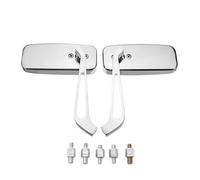 Moto Rétroviseurs Latéraux Rétroviseur Latéral Universel, Accessoires De Moto, Rétroviseurs De Guidon De Moto, Rectangulaires, Noirs, Carrés, Verre Bleu Fumé, 8mm/10mm(3)