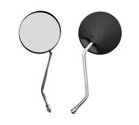Moto Rétroviseurs Lot de 2 rétroviseurs ronds rotatifs pour moto, scooter, vélo électrique, cyclomoteur, tige métallique, 8 mm