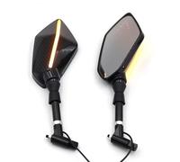 Moto Rétroviseurs Universel Pour Pour MT07 Pour MT 09 10 125 Pour FZ6 Pour BMW Pour F800R Rétroviseur Avec Clignotant À LED 8 X 10 Mm Rétroviseu Embout(Carbon fiber color)