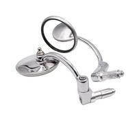 Moto Rétroviseurs Universels Pour Café Pour Racer Pour Scooter Pour Vélo Rétroviseurs D'extrémité De Guidon 7 8" 22 Mm Rétroviseurs Moto Chromés Rétroviseu Embout