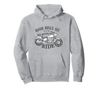 Moto Rider Funny Saying Good Girls Bad Bitches Bikers Sweat à Capuche