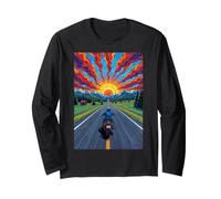Moto Rider Solitaire Highway Sunset Freedom Manche Longue