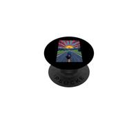 Moto Rider Solitaire Highway Sunset Freedom PopSockets PopGrip Adhésif