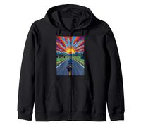 Moto Rider Solitaire Highway Sunset Freedom Sweat à Capuche