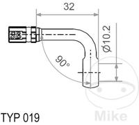 Moto Ringfitting Vario pour tuyau flexible en acier TYP019 10 mm 90 argent JMP 7571854