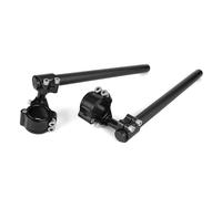 Moto Riser de Guidon 37mm 45mm 51mm 52mm 58mm CNC Moto Course Riser Surélevé Clipon Clip sur Guidon Réglable Poignée Barre Fourche Pince Moto Rehausse de Guidon(Black 37mm)